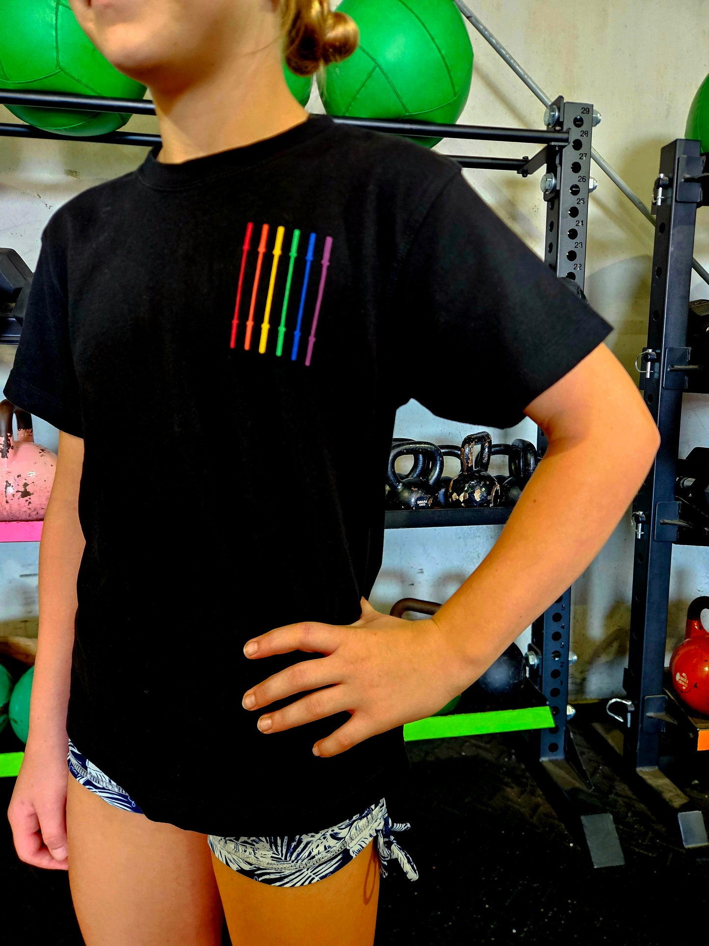 Kids Rainbow Barbell - Regular Tee (Clearance)