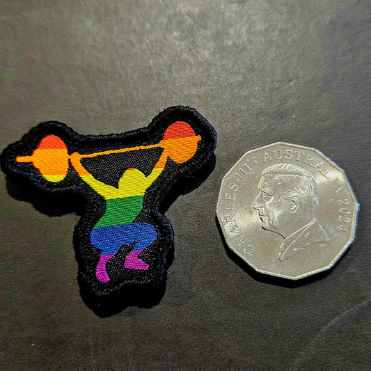 Rainbow Lifter woven patch