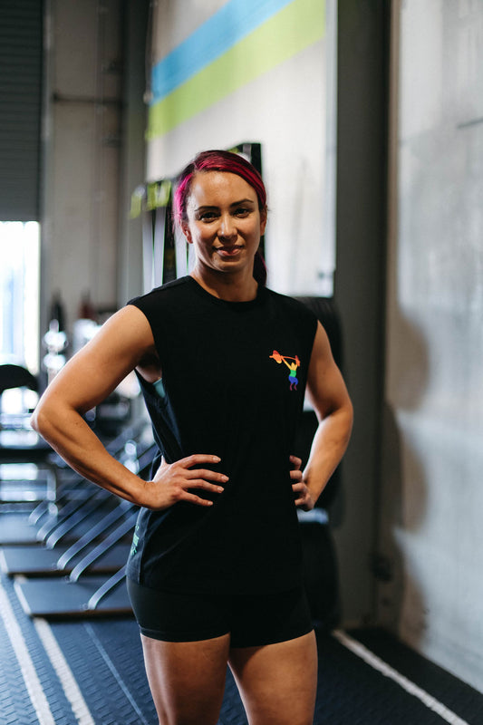 Rainbow Lifter muscle tee
