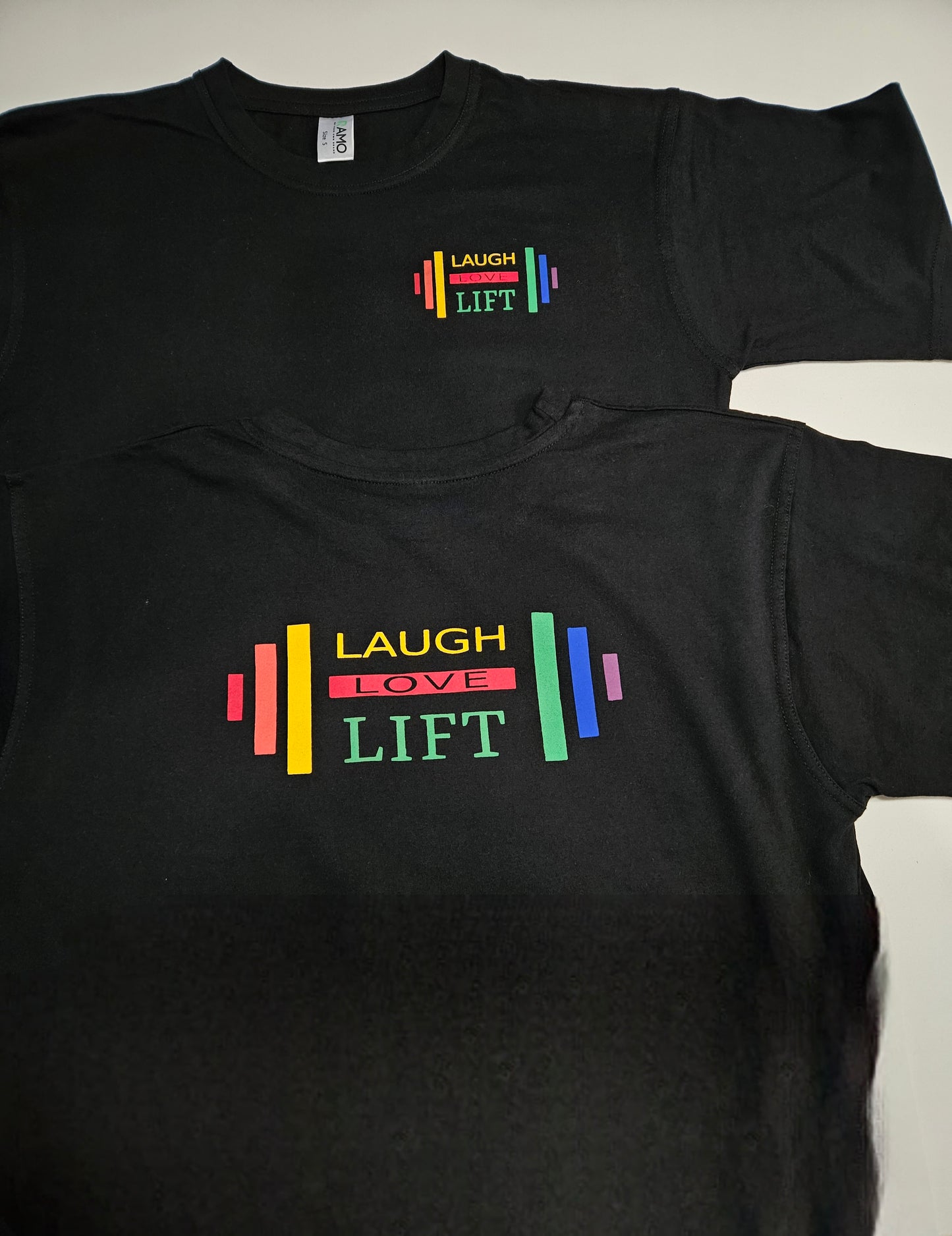 OG Laugh, Love, Lift  (Front and Back design) - Regular Tee (Clearance)