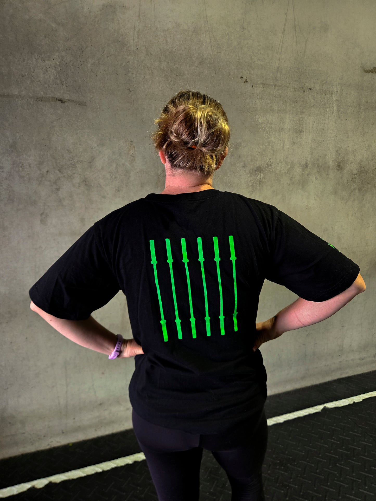 Lime Green Barbell regular tee