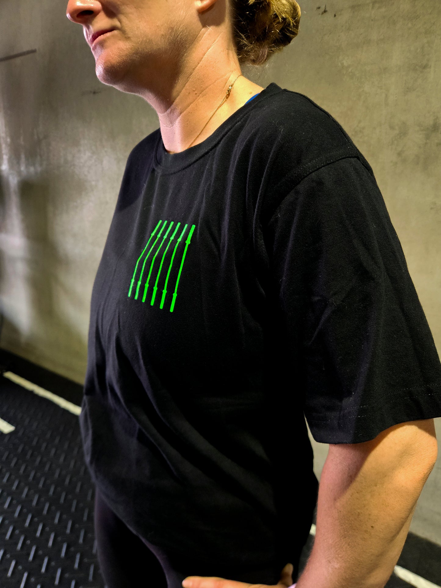 Lime Green Barbell regular tee