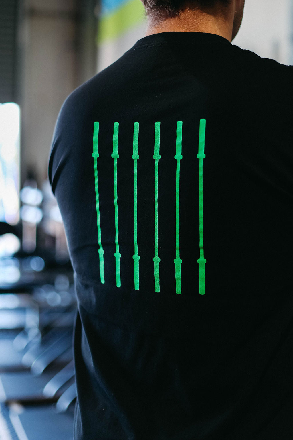 Lime Green Barbell regular tee