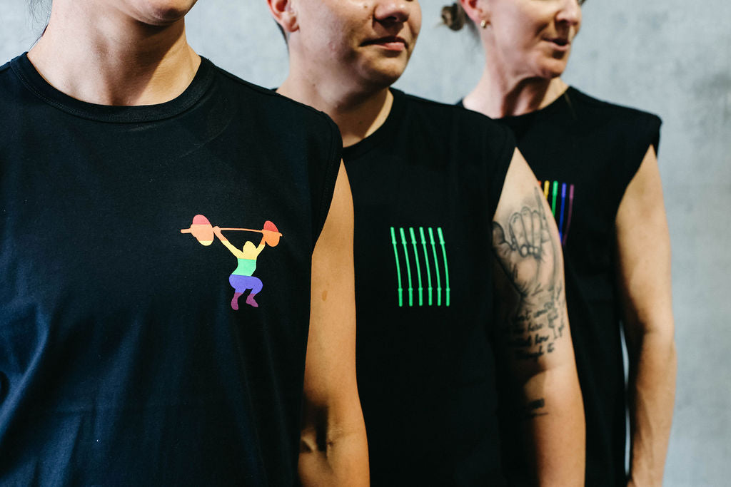 Rainbow Lifter muscle tee
