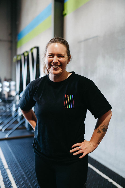 Rainbow Barbell regular tee