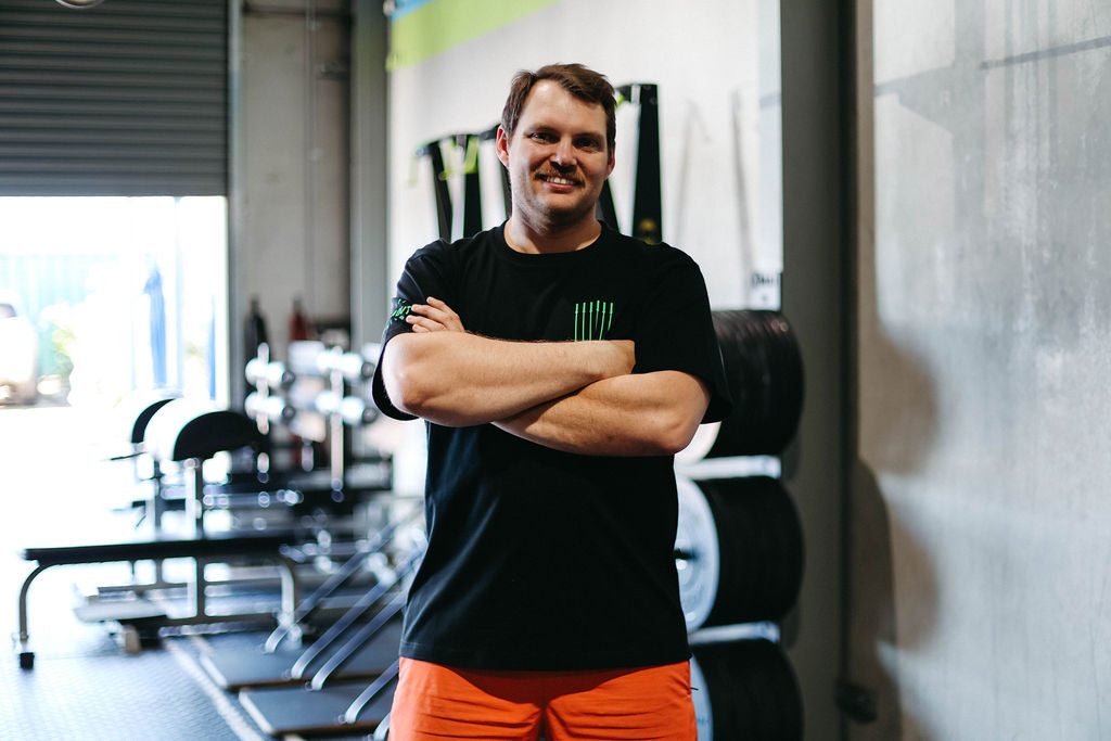 Lime Green Barbell regular tee